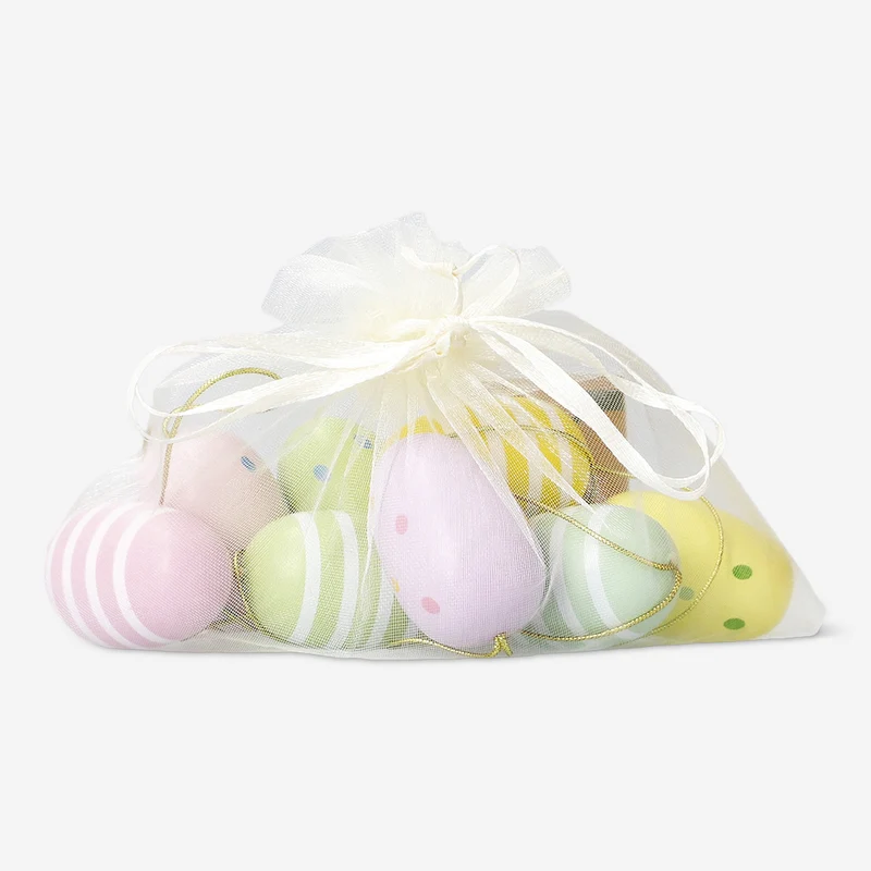 Small wooden Easter eggs - 8 pcs