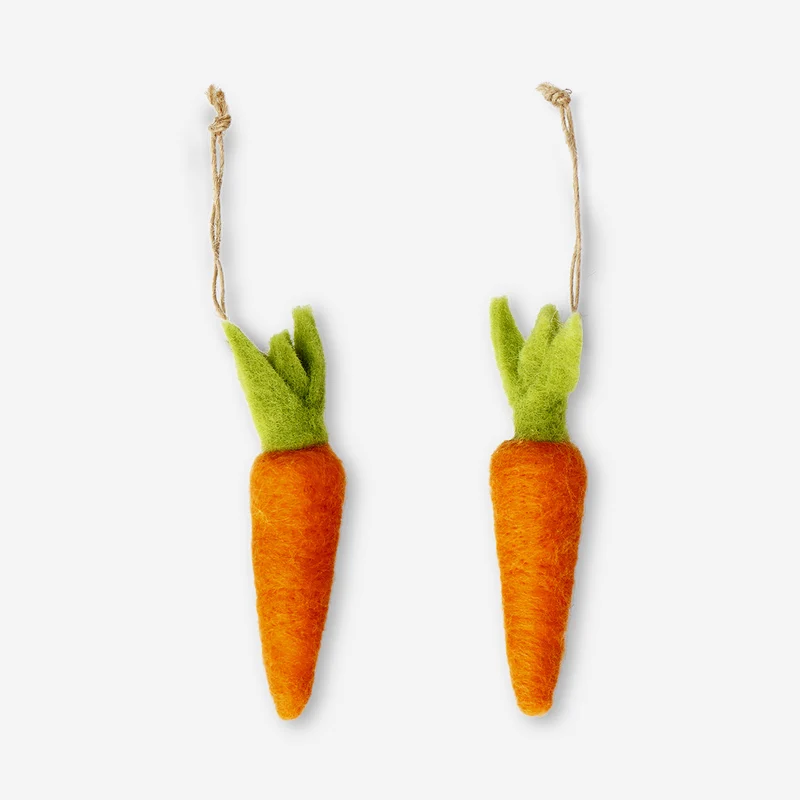 Hanging ornament - Orange carrots - 2 pcs