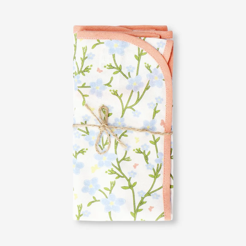 Fabric napkins with floral print - 2 pcs