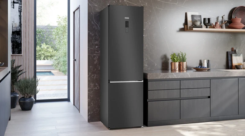 Ⓜ️🔵🔵🔵 SIEMENS KG39NAXCF - Frigorifero combinato, ACCIAIO INOX NERO, libera installazione, No Frost, Nuova classe C