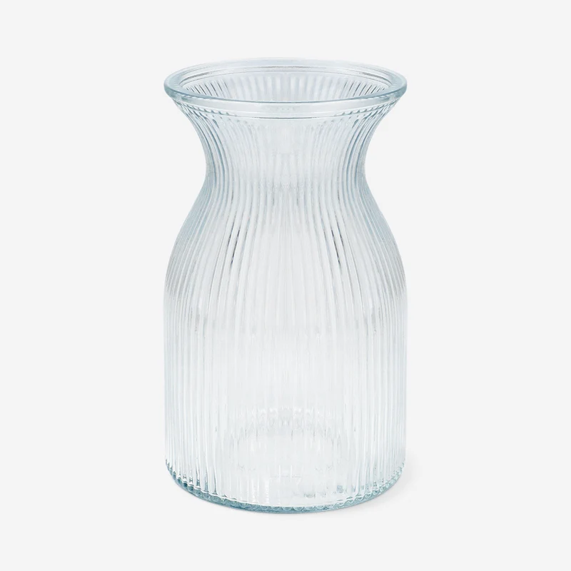 Clear glass vase - 19 cm