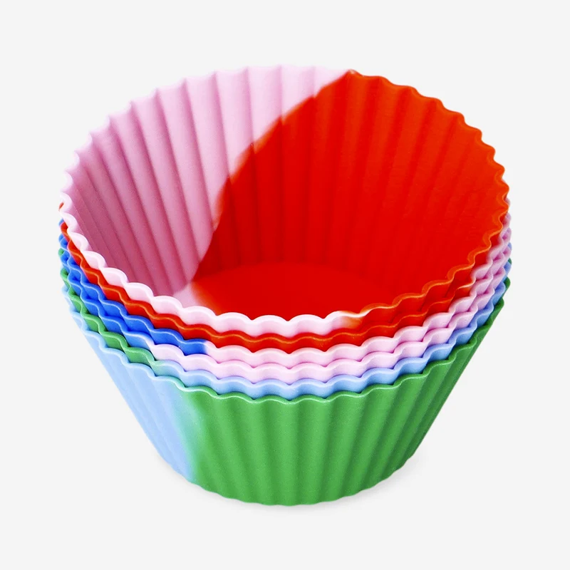 Silicone muffin baking molds - 6 pcs