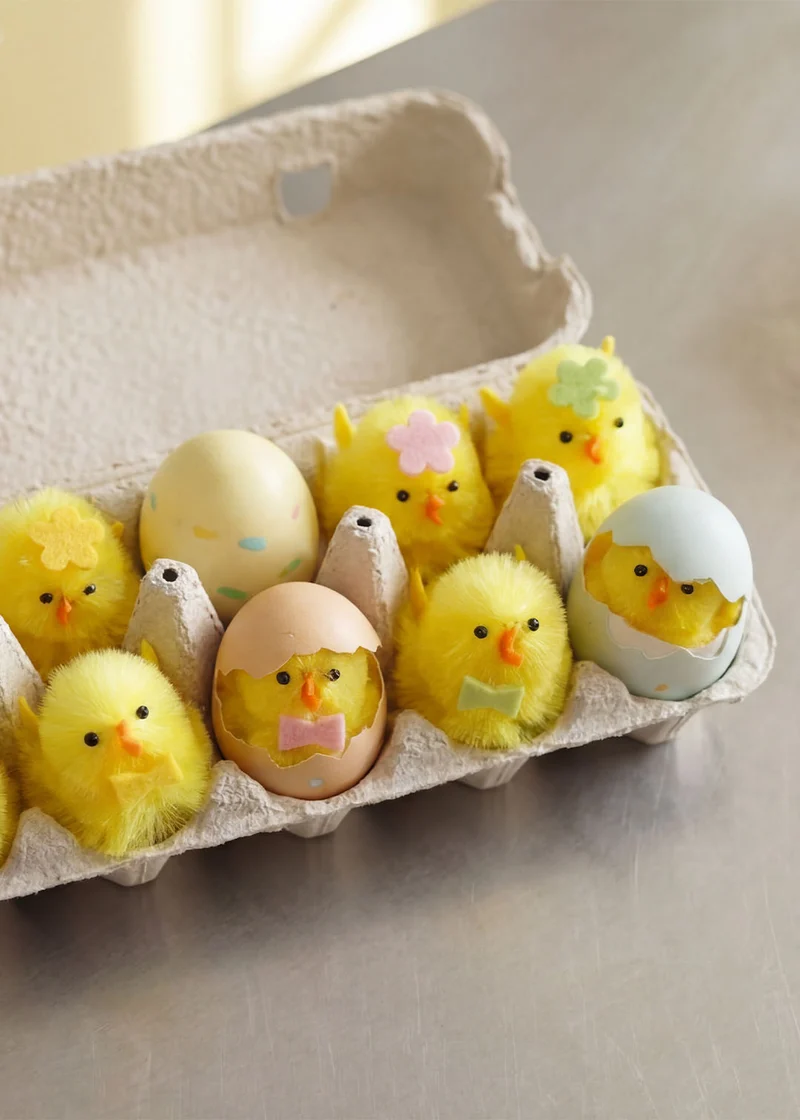 Mini yellow Easter chicks - 8 pcs