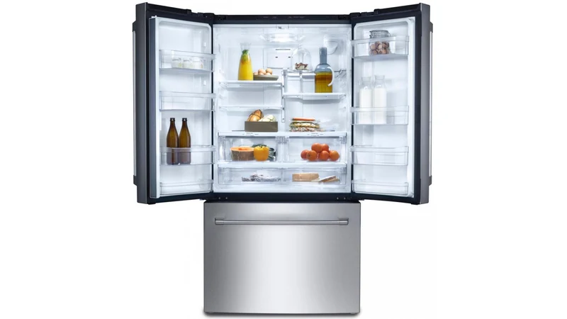 Ⓜ️🔵🔵🔵 MABE IWO19JSPFSSTXI - Frigorifero French Door, Elegance, Dispenser acqua interno e icemaker, Pannellato totale inox, Maniglie Ilve