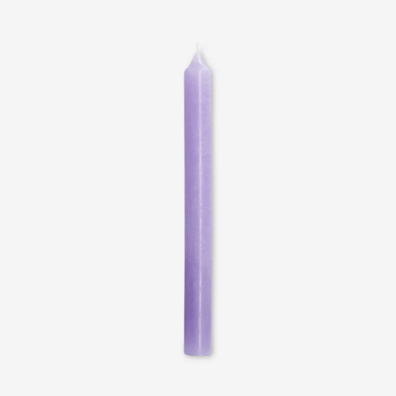 Purple dinner candle - 24 cm