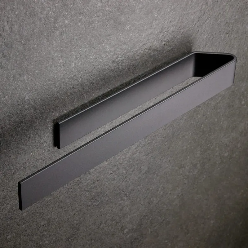 Design Amburgo Porta asciugamano adesivo | Cucina e Bagno | Portasalviette | Portasciugamani da Muro (Nero satinato, 40)