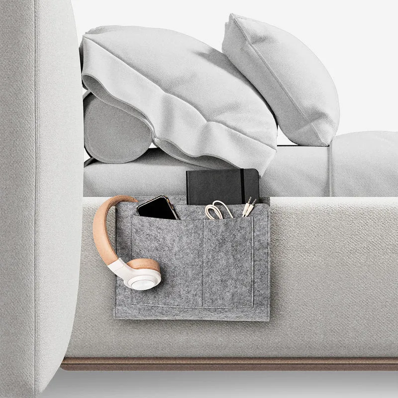 Grey bedside organiser