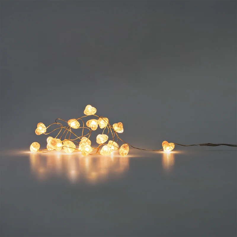 String lights - Pink hearts