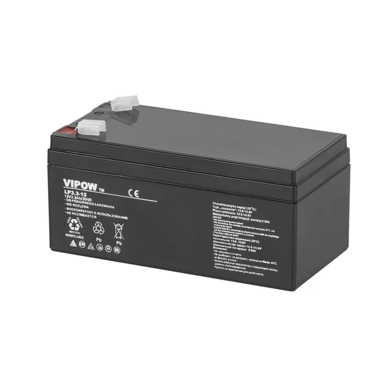 Batteria al gel 12V Vipow 3,3Ah vario uso 3,3 Ah