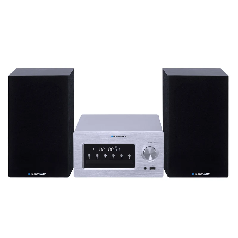 Impianto stereo Blaupunkt, BT/AUX/CD/USB/MP3/FM, memoria per 40 stazioni, display a LED, potenza 2x210 W, regolazione dei toni, MS70BT