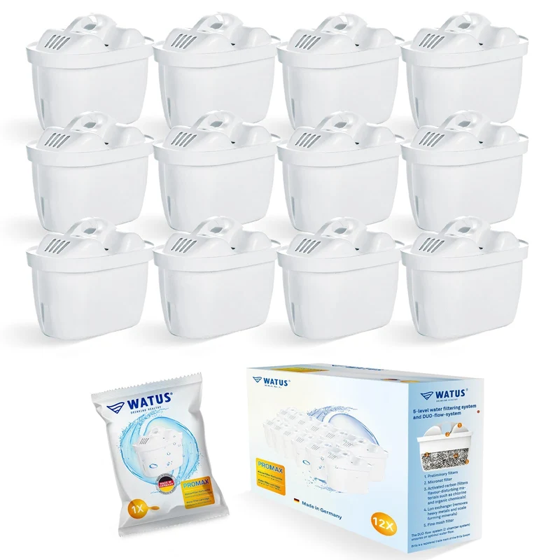 Cartuccia Filtro Acqua Watus. Fatto in Germania, Adatto per Filtri Serie Brita Maxtra+ Plus, Maxtra Pro, Marella, Elemaris, Ricambio Filtro Brita (12)
