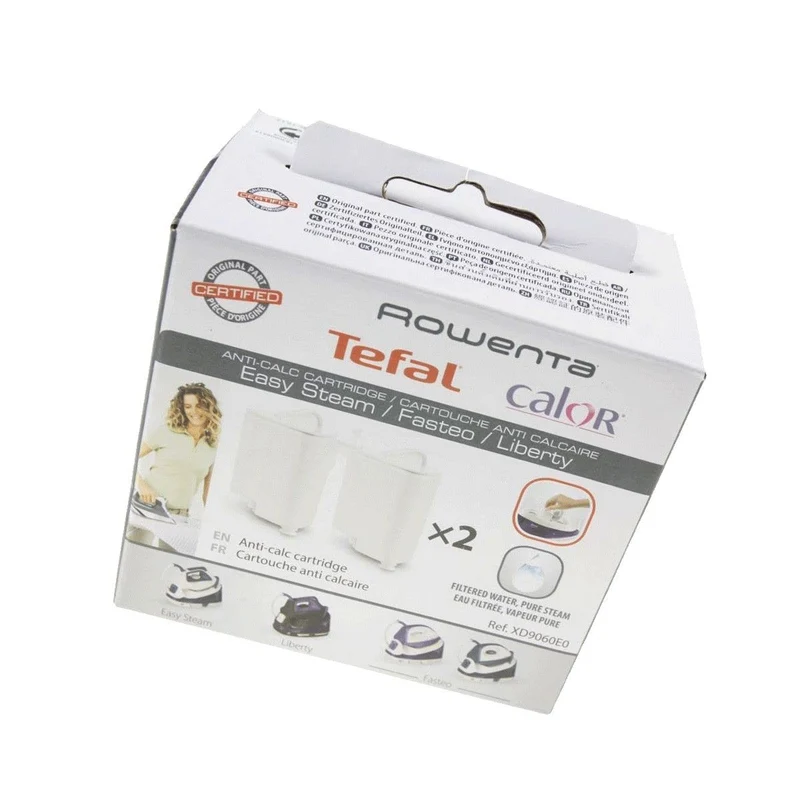 Calor - Cartucce anticalcare Easy Steam per Generatore di vapore (XD9060E0), confezione da 2