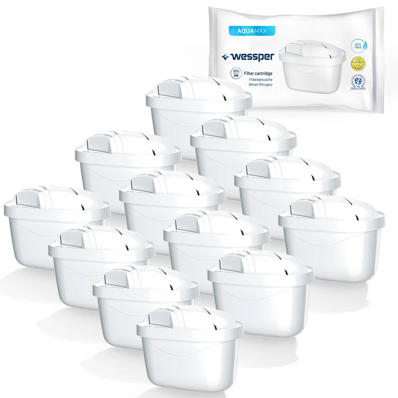 Cartucce filtranti per Acqua, Compatibile con BRITA Maxtra+ Brocca Filtro Acqua, 12 Filtri