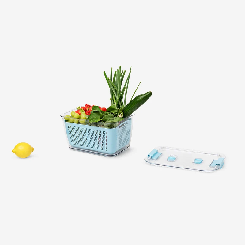 Blue food storage for fridge - 28 cm