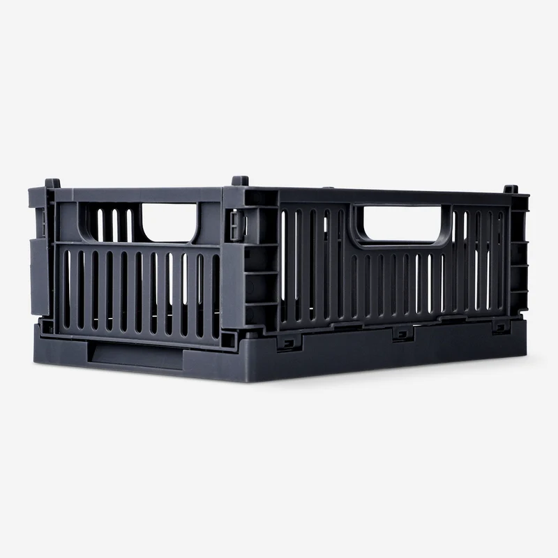 Grey collapsible storage box - 22 cm