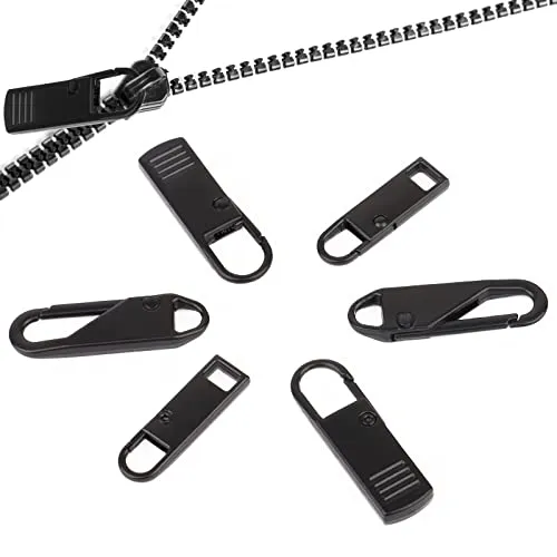 6Pezzi Tiretti per Cerniere, cursori per cerniere lampo，Cursore Cerniera Ricambio, per Riparazione Zip，Per Vestiti, Bagagli, Valigia, Jeans,Zaino, Mestiere Fai Da Te，Borsa Giacca