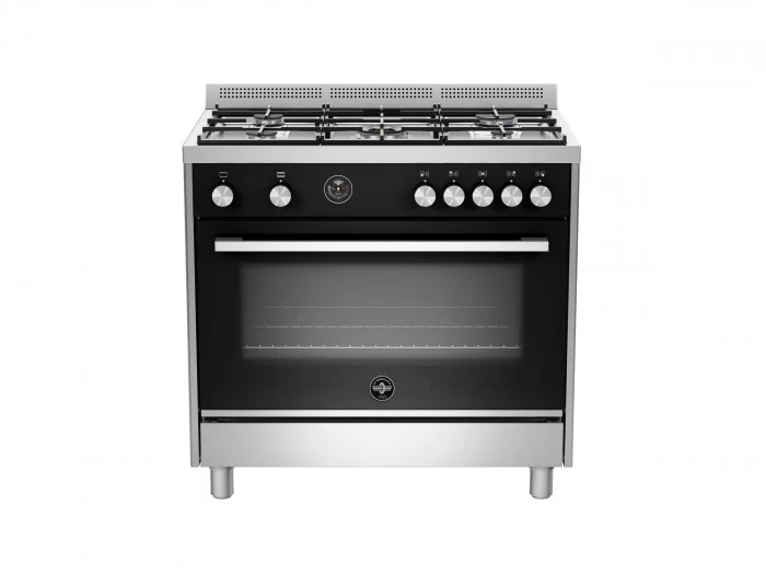 Ⓜ️🔵🔵🔵👌 BERTAZZONI LA GERMANIA FTR965GXT - Cucina 5 fuochi gas, forno a gas ventilato, 90x60 cm, Classe A+