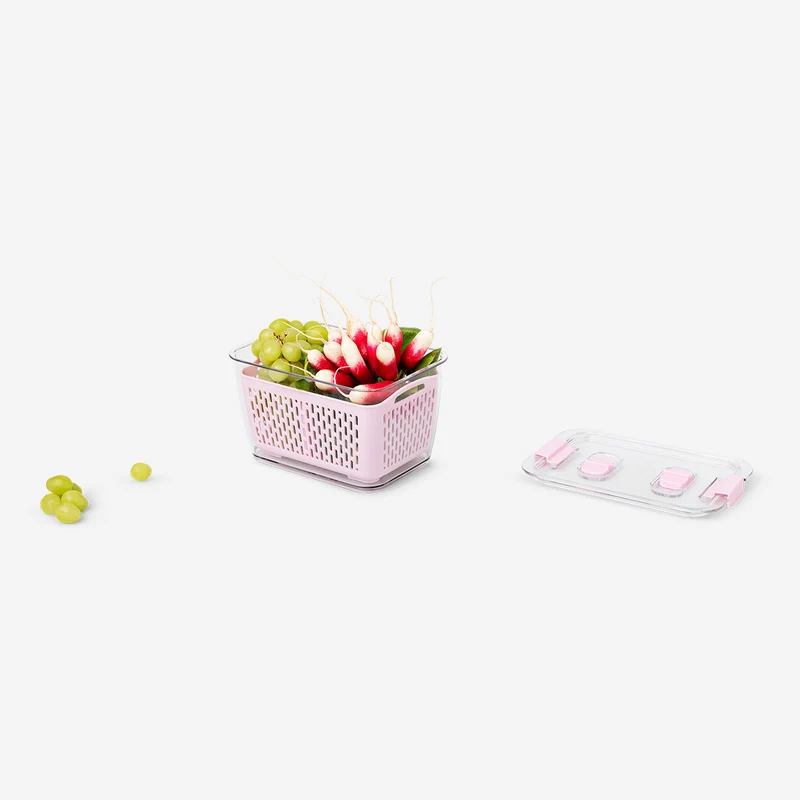 Pink food storage for fridge - 20 cm