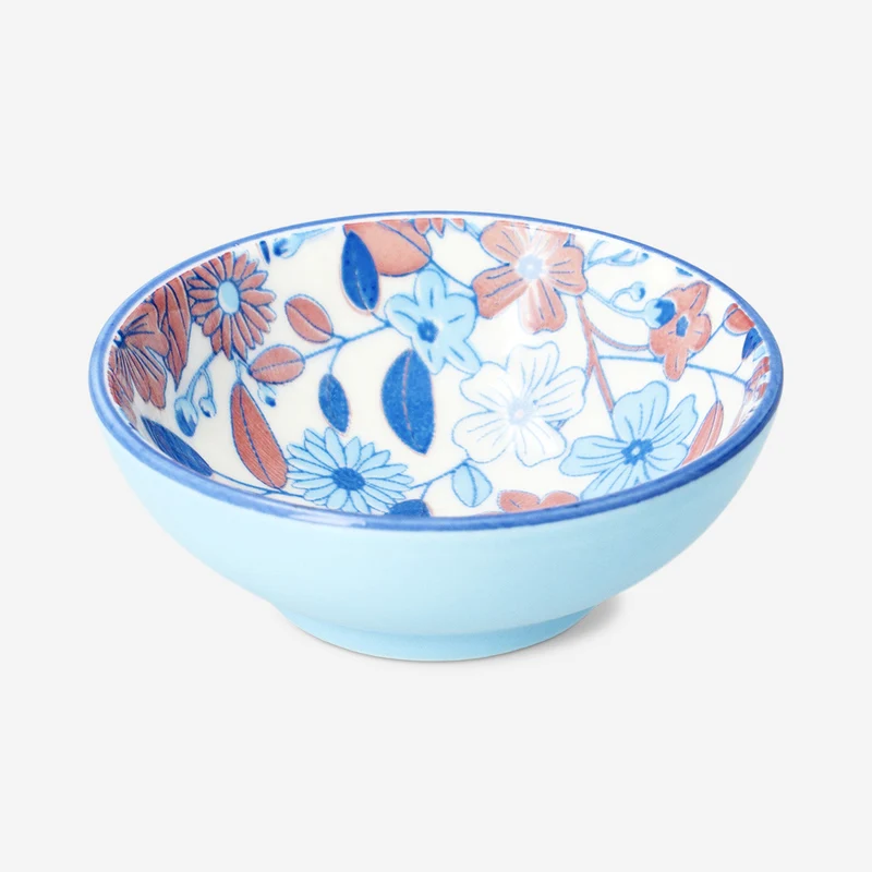 Blue floral soya bowl - 8 cm