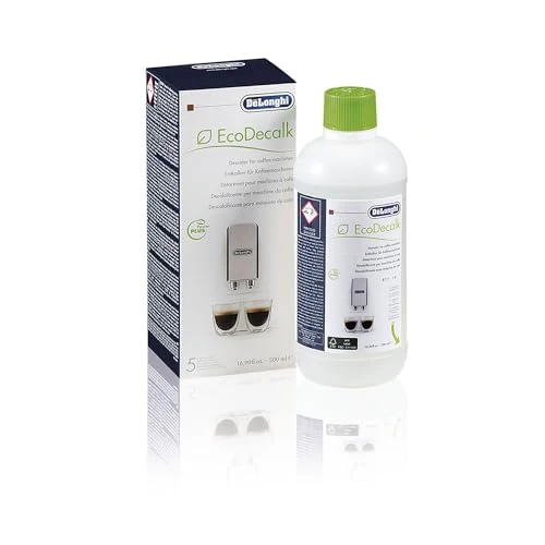 De'Longhi Dlsc500 Ecodecalk Decalcificante Naturale per Tutte Le Macchine da Caffè, con Ingredienti da Materie Prime Naturali, Biodegradabile, Made in Italy, 500Ml