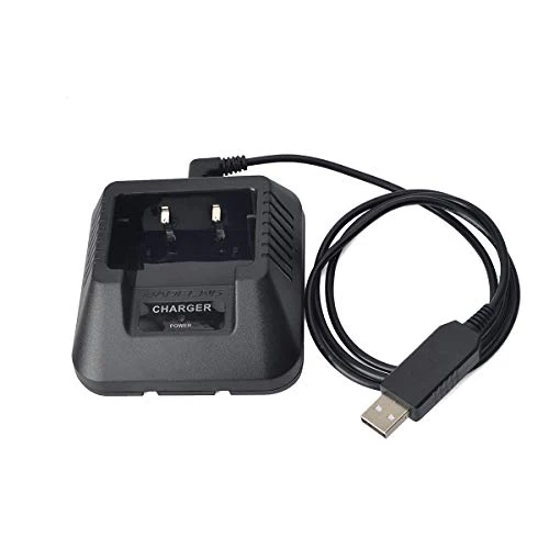 TWAYRDIO Caricabatteria da tavolo per radio bidirezionale Walkie Talkie Caricabatteria da tavolo per Baofeng UV-5R UV-5RA UV-5RB UV-5RC UV-5RD UV-5RE UV-5Replus UV-82 BF-F8HP TYT TH-F8 Ham Radio