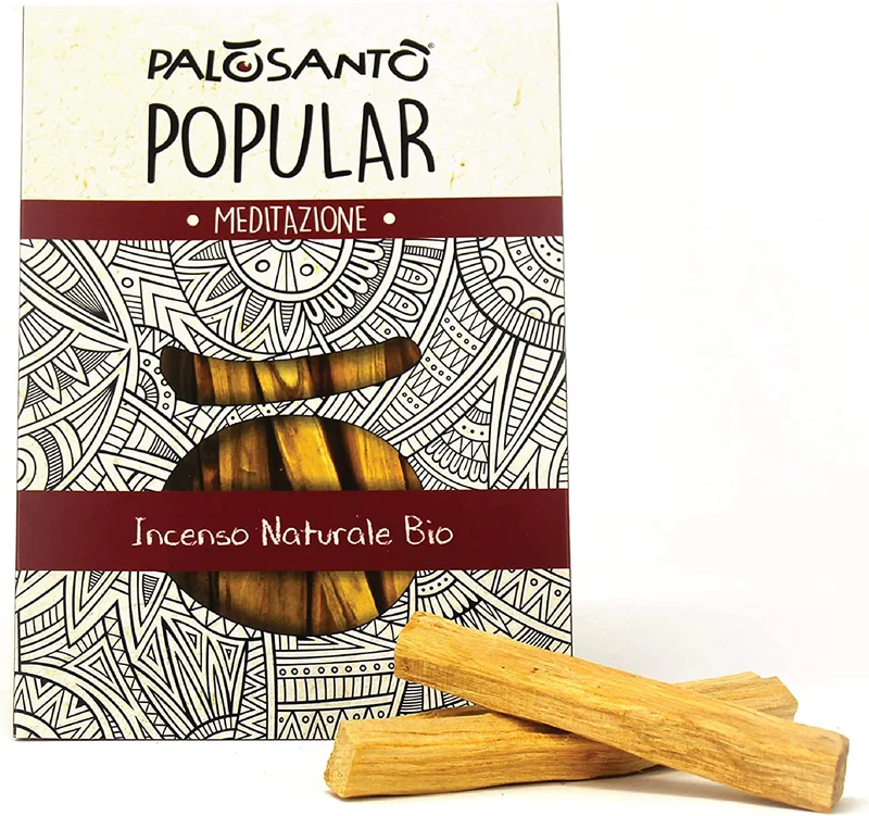 PALOSANTO - Palo Santo Legnetti varietà Popular Ayabaca - Perù - Raccolti in Modo Etico e Sostenibile - Incenso Naturale per Purificazione - Palo Santo Originale Bursera Graveolens - 8 Paletti