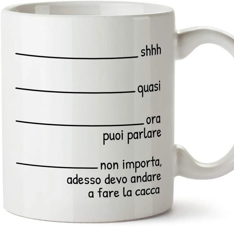 MUGFFINS Tazza Divertenti"Quasi Adesso devo andare a fare la cacca" - Idee Regali Originali et Divertenti per Uomo e Donna - per lui/per lei. Cera