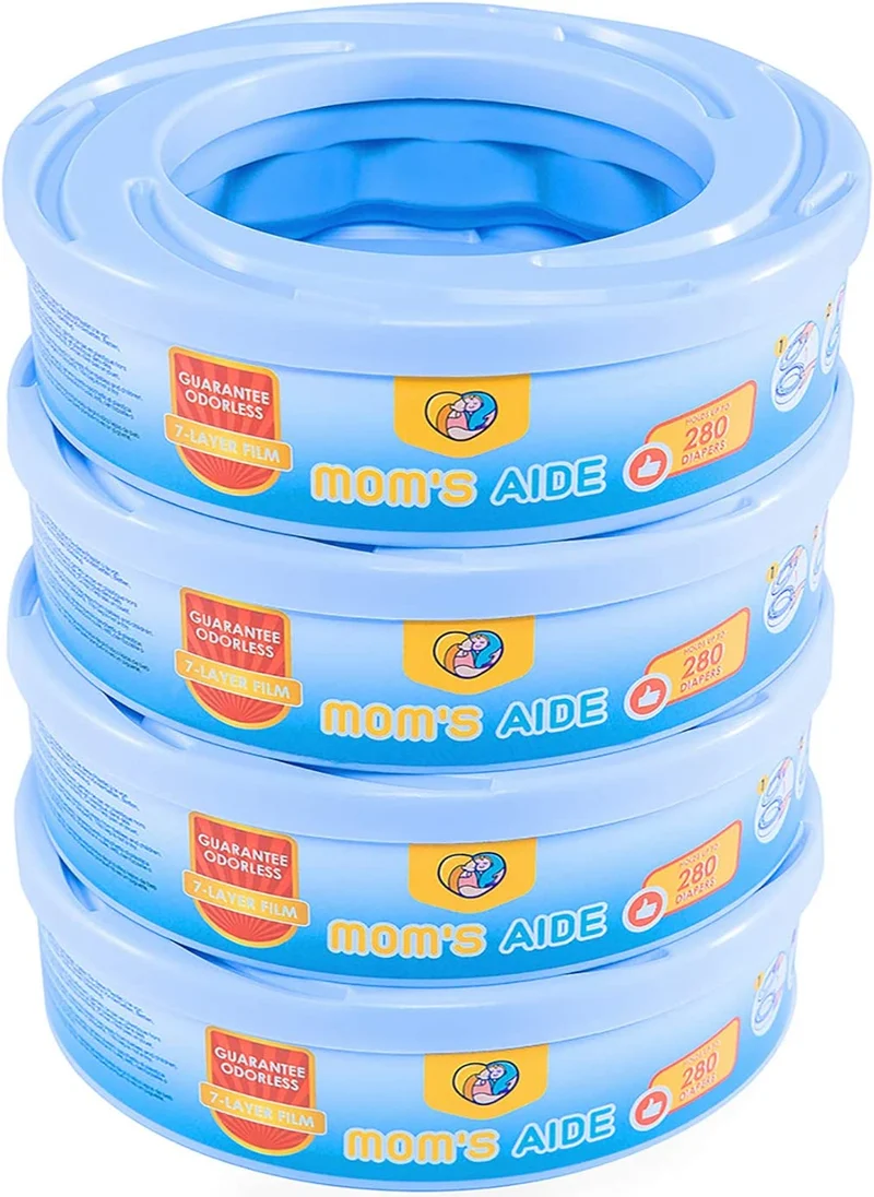 Mom'S Aide Ricarica Compatibile Con Mangiapannolini Angelcare Maialino Foppapedretti - 4 Ricariche