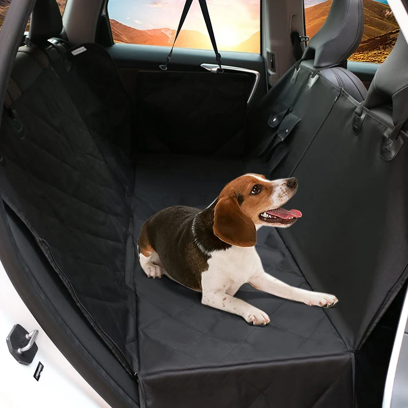 LEMESO Fodere Sedili per Cani per Veicoli, Accessori da Viaggio per Cani Gatto, Fodere per Sedili, Coprisedile Impermeabile Protezione Nero