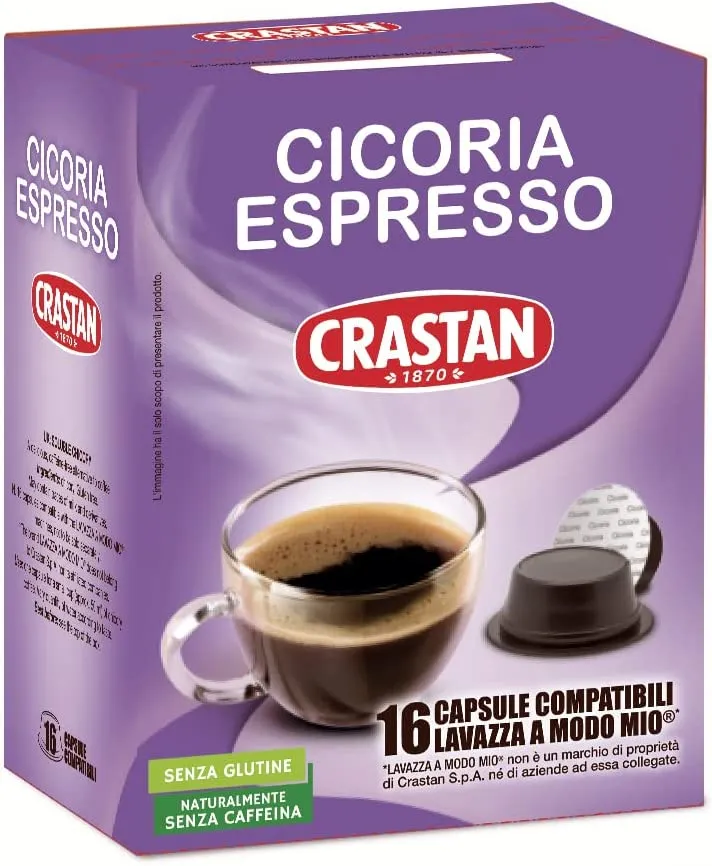 Crastan Capsule Compatibili A Modo Mio - Cicoria Espresso 1 confezione da 16 capsule