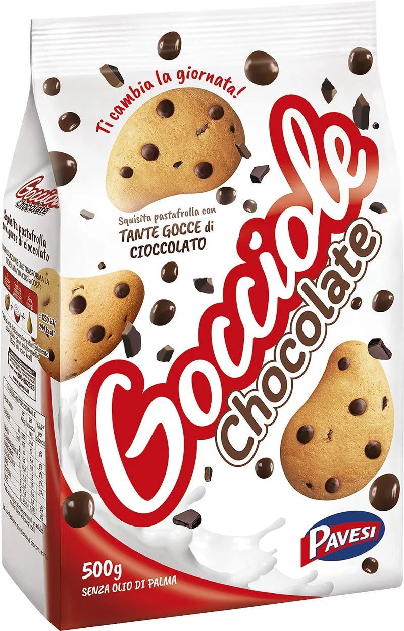 Pavesi Biscotti Frollini Gocciole Cioccolato, 500g
