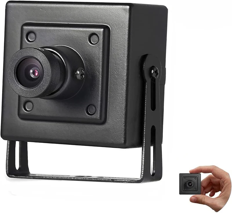 Mini Fisheye Telecamera IP di Sicurezza, HD 3MP Telecamera da Interno Obiettivo da 1,44 mm 180 Gradi Visualizzazione Remota P2P Videocamera CCTV (I706-4 Nera)