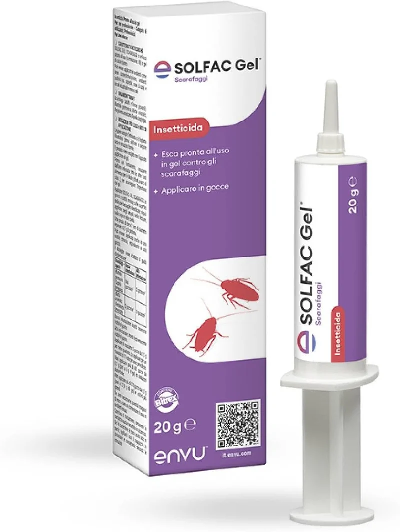 SOLFAC Bayer, Gel Scarafaggi, Insetticida, Pronto all'Uso, con Beccuccio di Precisione, Applicazione nelle Fessure ed Aree Nascoste, 20g