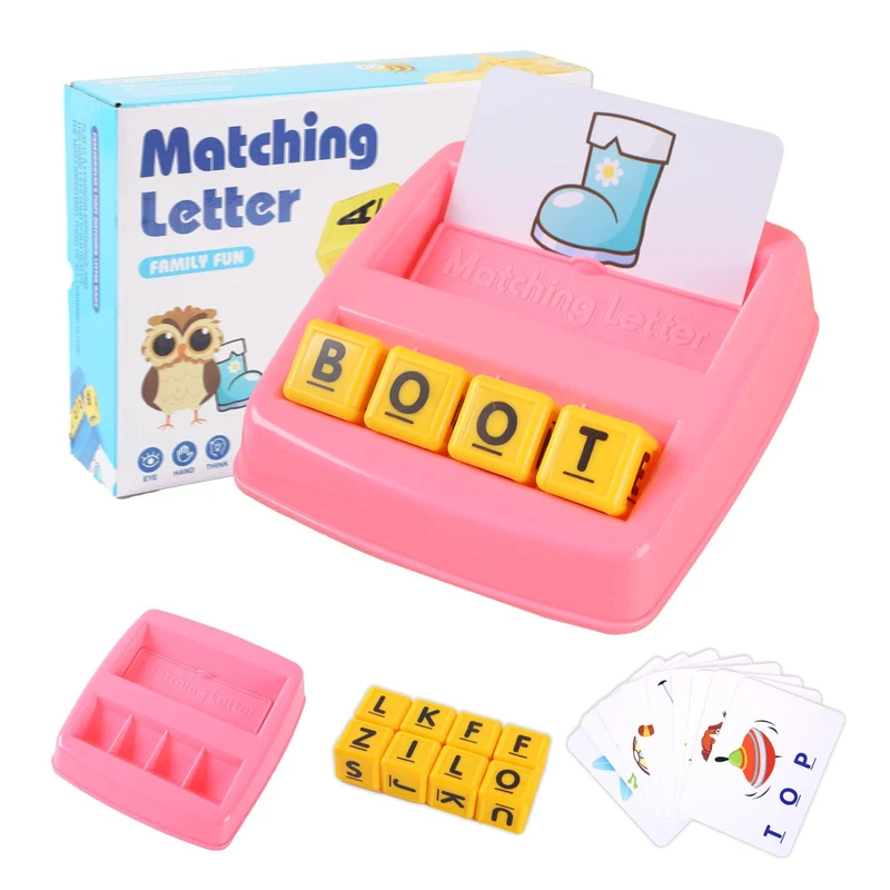 elzle Giochi Educativi, Gioco di Abbinamento Delle Lettere, Giocattoli per Imparare a Leggere per Bambini dai 3-6 anni, Gioco di Ortografia Regalo di Compleanno per Bambini e Bambine dai 3-6 anni