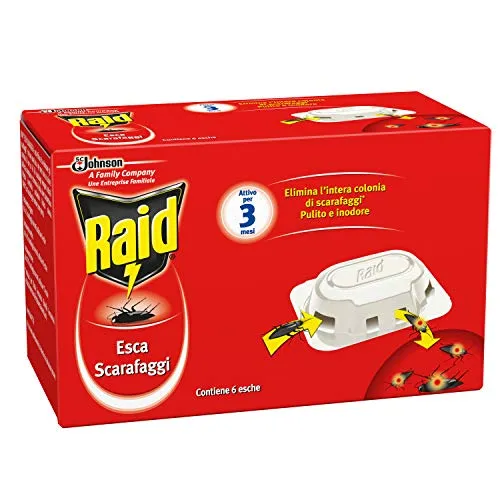 Raid - Esca Scarafaggi - 2 confezioni da 6 esche [12 esche]
