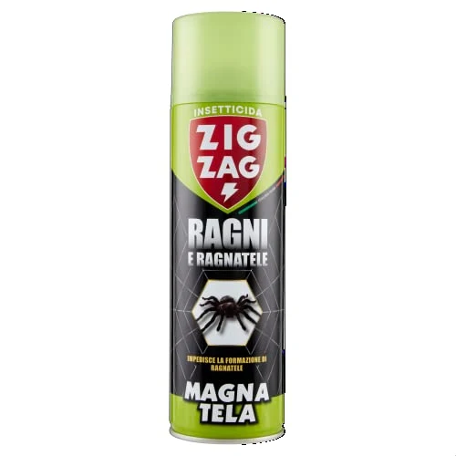 ZIG ZAG, Insetticida Ragni, Magnatela, Ragni, Insetticida per Ragni e Ragnatele ad Alta Residualità, Previene Formazione di Ragnatele Fino a 40 Giorni, 500 ml