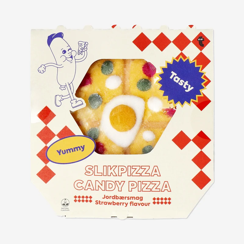 Candy pizza in box