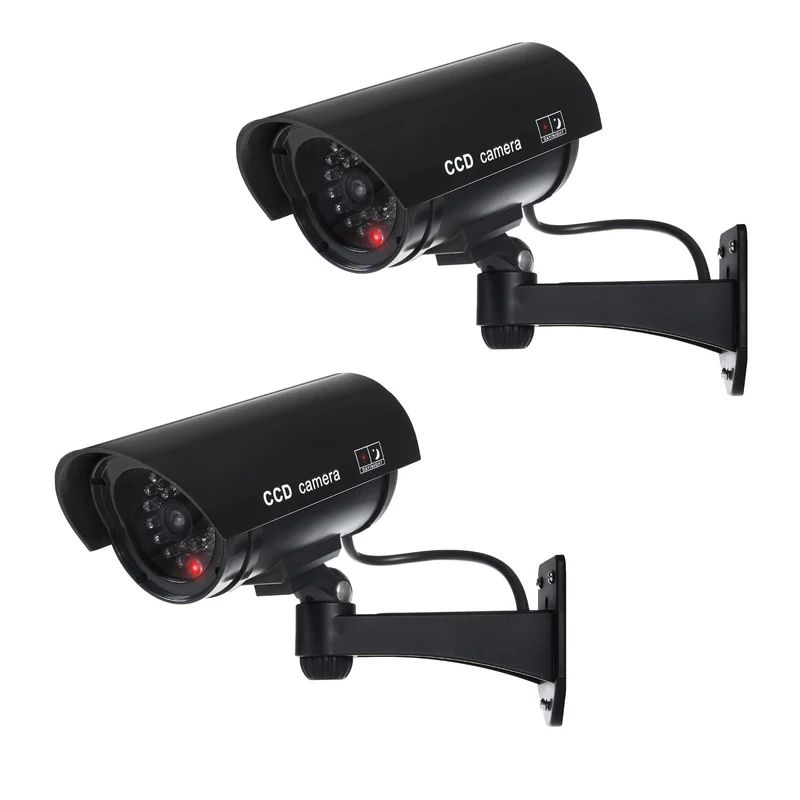 Telecamera fittizia con LED lampeggiante IR1100 B IR per esterni, nero, 2 pezzi