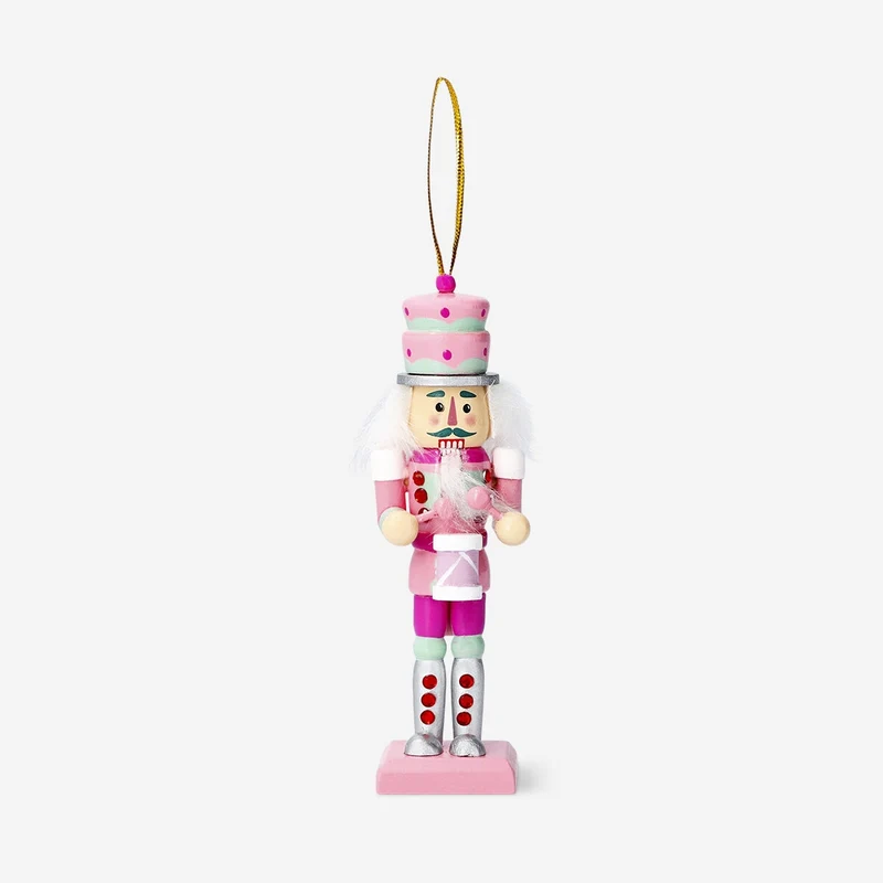 Decorative nutcracker with drum for hanging - 13 cm