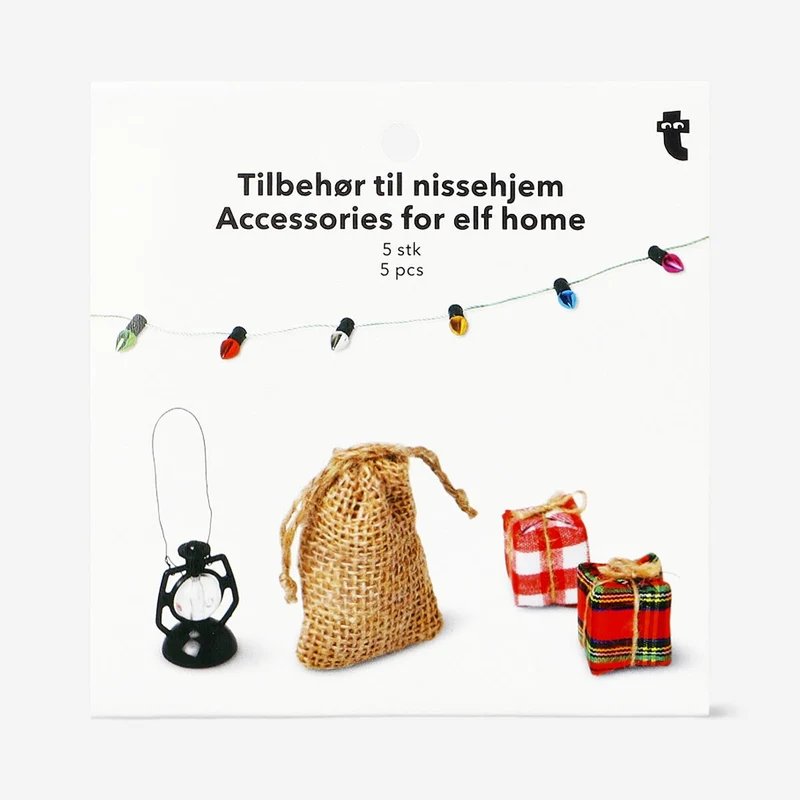 Wooden accessories for elf home - 5 pcs