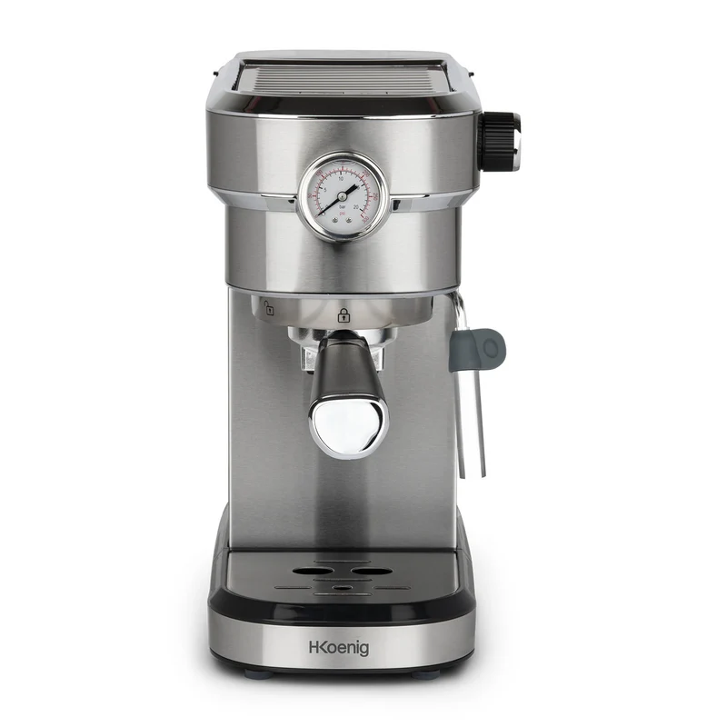 Ⓜ️🔵🔵🔵👌 H.Koenig EXP820 - Macchina per caffè espresso, CORPO IN ACCIAIO INOX