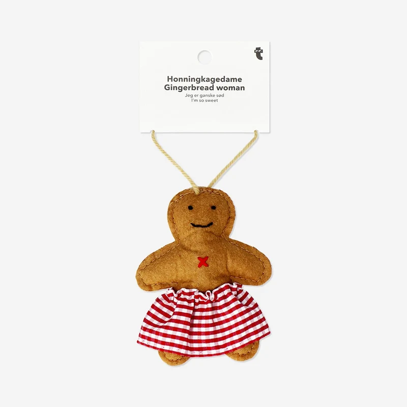 Felt gingerbread woman ornament
