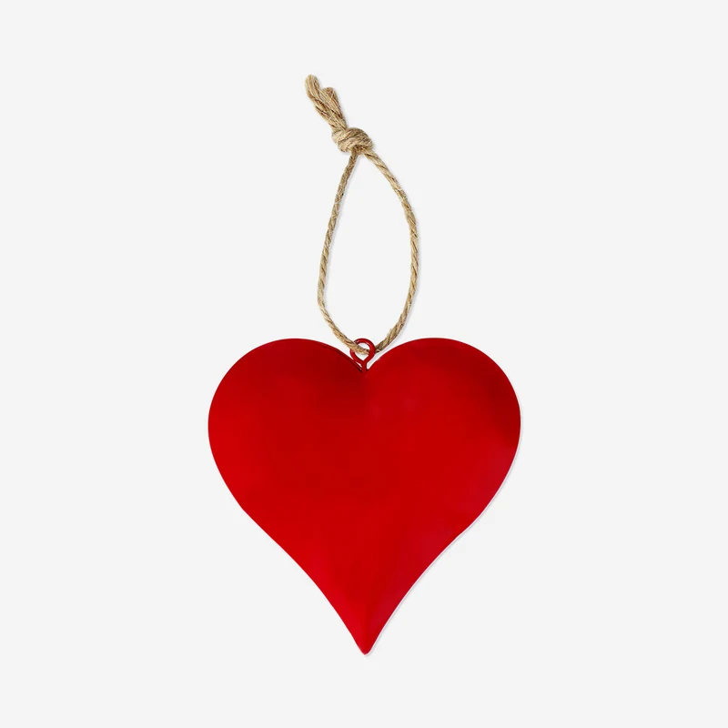 Red metal heart ornament