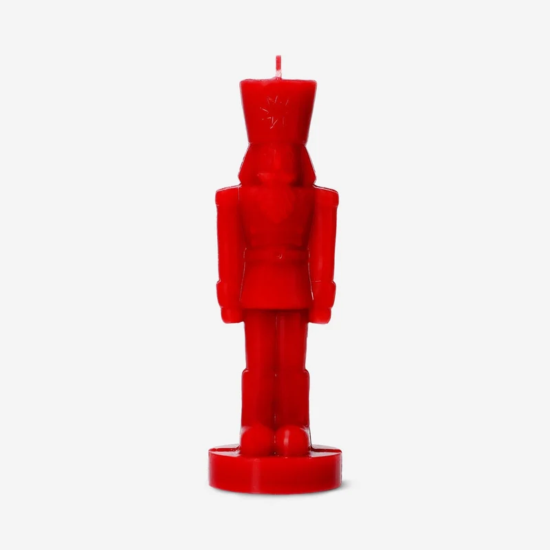 Red nutcracker candle - 18 cm
