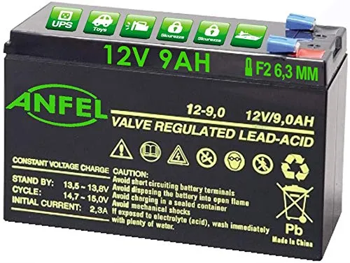 BATTERIA ERMETICA AL PIOMBO 12 V 9 AH RICARICABILE, UPS, 150 X 66 X 95