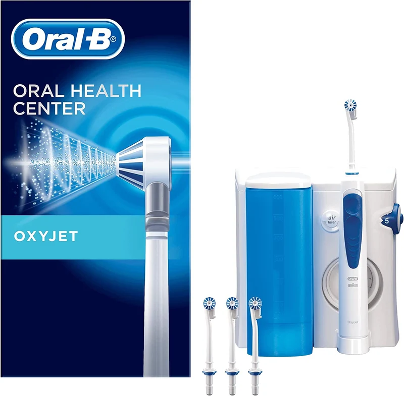 Oral-B Oxyjet Idropulsore Dentale, 4 Testine, con Tecnologia Microbollicine, Pulizia Profonda, Idea Regalo, Bianco