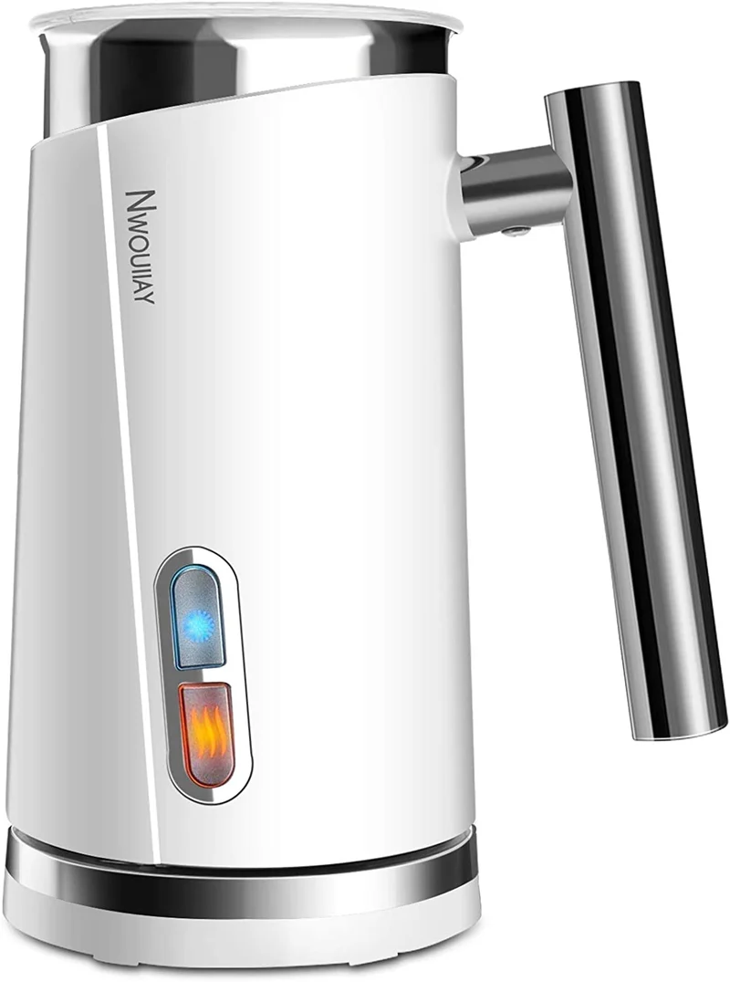 NWOUIIAY Montalatte Elettrico automatico 3 in 1 Schiumalatte elettrico 500W 300ml freddo facile da pulire per latte, cappuccino, caffè, cioccolato caldo, macchiato