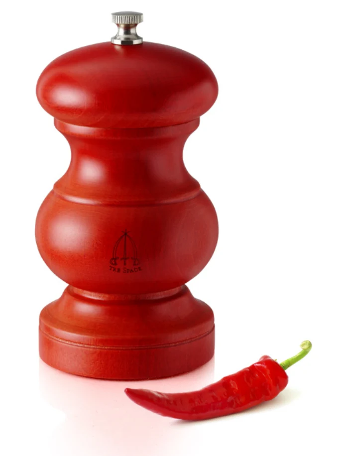 Ⓜ️🔵🔵🔵 Tre Spade PEPEROR - [📦🚨Spedizione immediata!🚚💨] Macinino Macina Peperoncino, prodotto artigianalmente in Italia, 13 cm, legno pregiato di faggio a lunga stagionatura, meccanismo speciale ad alta capacità, macine garantite 20 anni