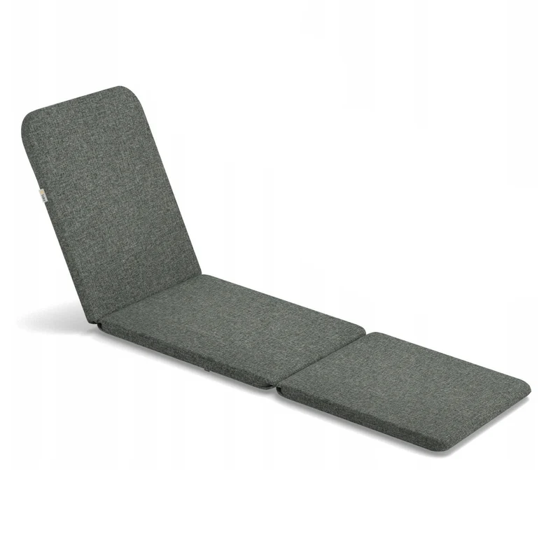 Cuscino per sdraio Jaipur, colore grigio scuro, tessuto S-550, dimensioni 190x60 cm, due sistemi di fissaggio, impermeabile, lavabile nella sua interezza, Jaipur Melange S-02A