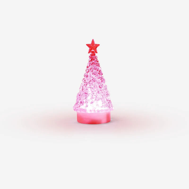 Swirling glitter Christmas tree - 12 cm